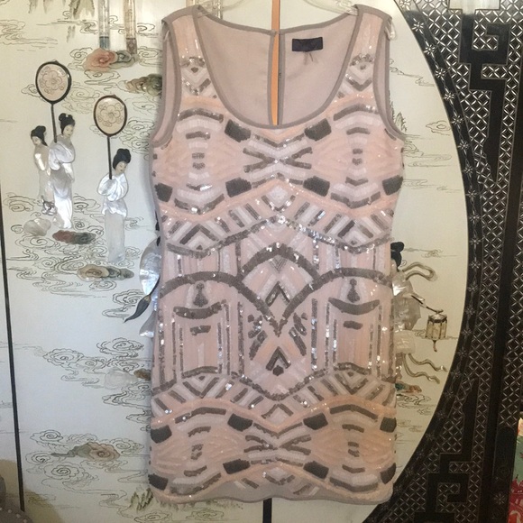 Sequin beaded cocktail party dress - Picture 7 of 8